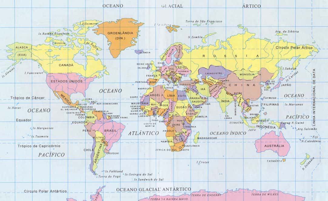 Mapa Mundi - Geografia - Grupo Escolar