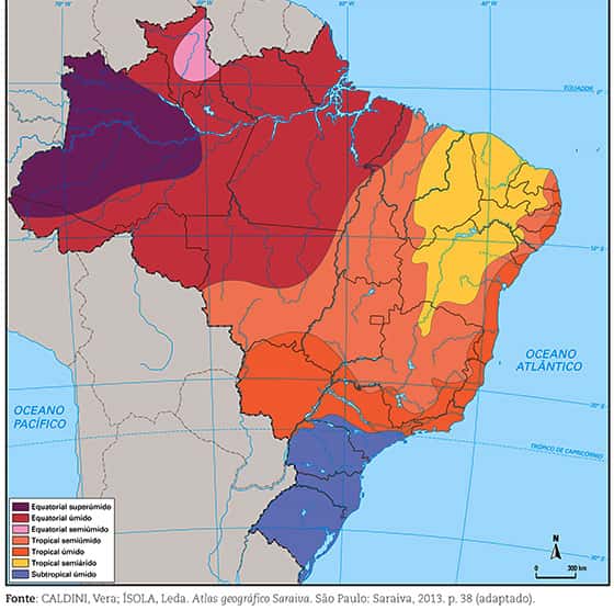 Mapa dos Climas do Brasil