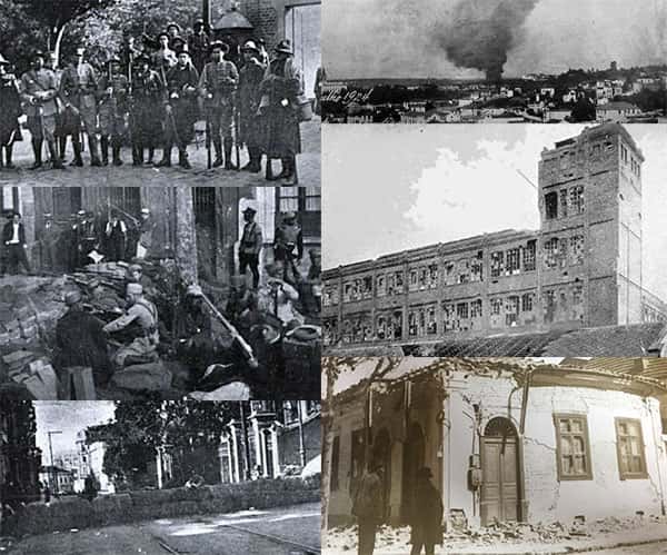 Colagem de fotos da Revolta Paulista de 1924