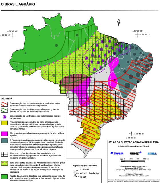 Mapa Agrário Brasileiro