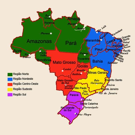 Mapa Político do Brasil