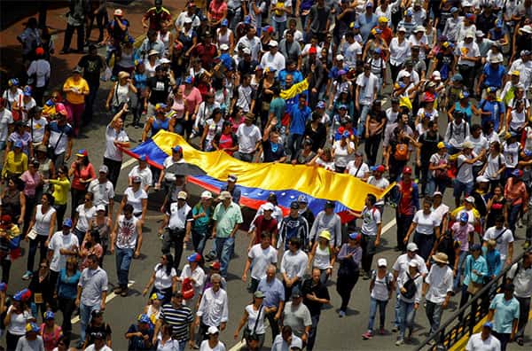 Protesto na Venezuela