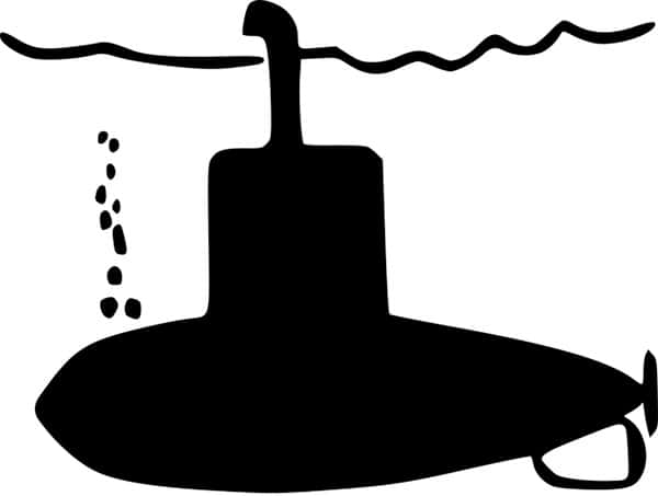 Submarino submergindo
